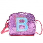 Lovely Chic Letter Sequined Purple Crossbody Bag
