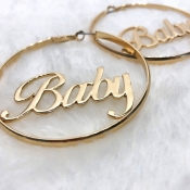 lovely Chic Letter Gold Earring