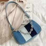 Lovely Trendy Patchwork Blue Shoulder Bags