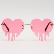 Lovely Trendy Heart Pink Sunglasses