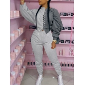 LW Bandage Design Patchwork Pants Set