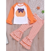 lovely Leisure O Neck Print Patchwork Croci Girl T