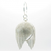 lovely Trendy Tassel Design Silver Crossbody Bag
