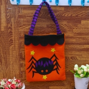 Lovely Chic Skull Print Patchwork Orange Gift Bag