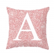 Lovely Casual Letter Print Pink Decorative Pillow 