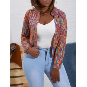 lovely Leisure Rainbow Striped Multicolor Cardigan