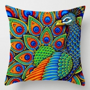 Lovely Ethnic Print Multicolor Decorative Pillow C