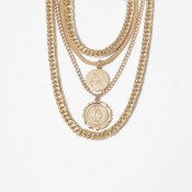 Lovely Trendy Multilayer Gold Necklace
