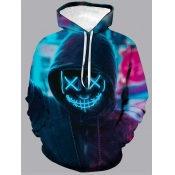 Lovely Street Hooded Collar Long Sleeve Tie-dye Pr