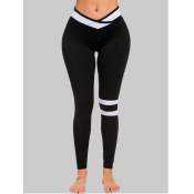 Lovely Sportswear Patchwork Skinny Black Leggings