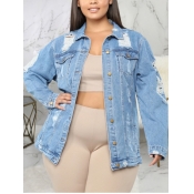 Lovely Street Turndown Collar Broken Holes Baby Bl