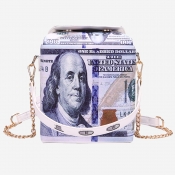 LW Stylish Print Blue Crossbody Bag