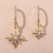 Lovely Chic Patchwork Gold Earring