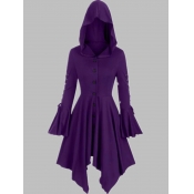 Lovely Sweet Hooded Collar Bandage Design Asymmetr