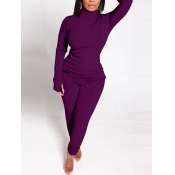LW BASICS Turtleneck Regular Fit Pants Set