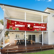 Lovely Christmas Day Print Red Decorative Wall Clo