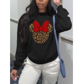 LW Round Neck Leopard Print Sweatshirt