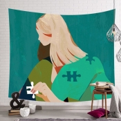 Lovely Stylish Print Green Decorative Wall Cloth