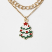 Lovely Stylish Christmas Tree Gold Earring