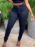 LW BASICS Plus Size Mid Waist Zipper Design Pants