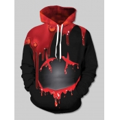 Lovely Boy Sportswear Hooded Collar Camo Print Gre