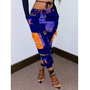 LW Letter Print Side Pocket Pants