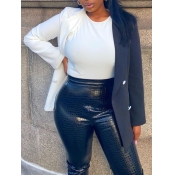 Lovely Formal Color-lump Patchwork Black And White