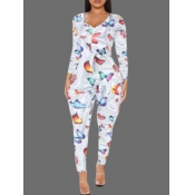 Lovely Home Style Butterfly Print Patchwork White 