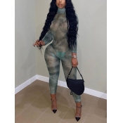 Lovely Sexy See-through Backless Green One-piece J