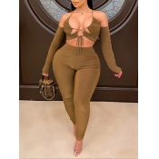 LW SXY Plus Size Spaghetti Strap Hollow-out Pants 