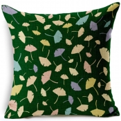 Lovely Trendy Floral Print Green Decorative Pillow