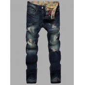 LW Men Casual Mid Waist Ripped Jeans (No Stretch)