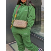 LW Letter Print Pocket Design Pullover Tracksuit S