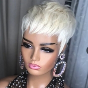 Lovely Trendy Fluffy Gold Wig