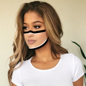 Lovely Casual See-through Black Face Mask