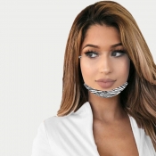 Lovely Casual Zebra Striped Face Mask