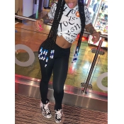LW Letter Print Skinny Pants Set