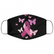 Lovely Casual Butterfly Print Pink Face Mask
