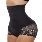Lovely Casual High-waisted Patchwork Black Bustier