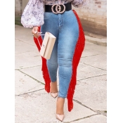 LW Plus Size High-waisted High Stretchy Tassel Des