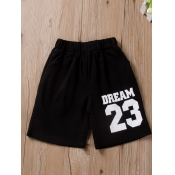 Lovely Boy Sportswear Letter Print Patchwork Black