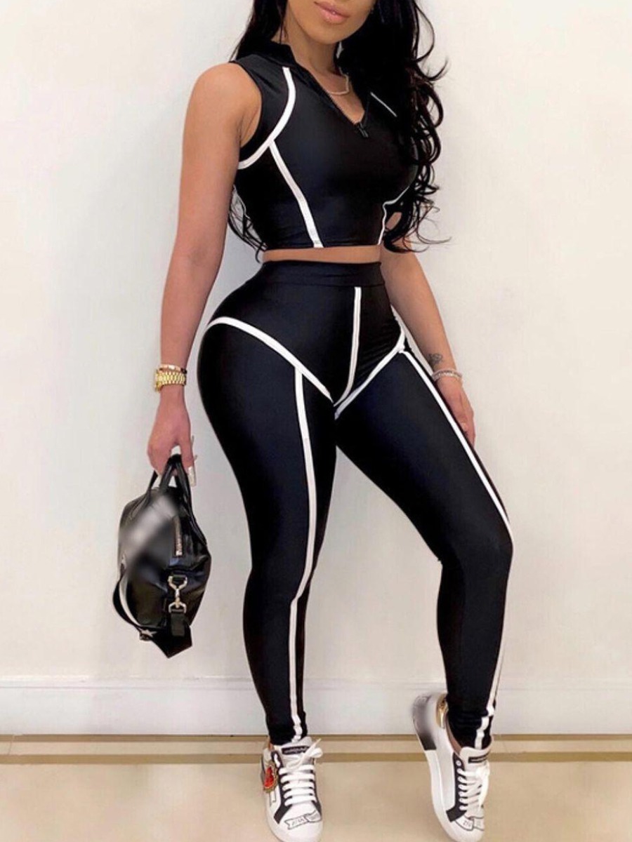 LW Striped Skinny Pants Set