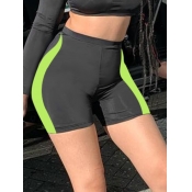 LW Sportswear Mid Waist Striped Black Shorts