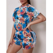 LW Print Multicolor Shorts Set
