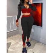 LW Patchwork Skinny Pants Set