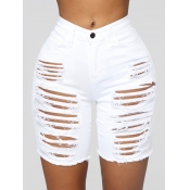 LW Street High-waisted High Stretchy Ripped White 