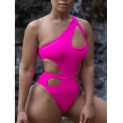 Lovely Plus Size Boho One Shoulder Hollow-out Rose