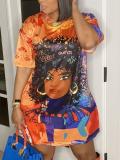 LW Plus Size Dropped Shoulder Graffiti Print Dress