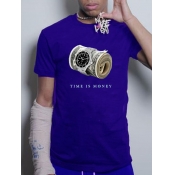 LW Men Watch Letter Print T-shirt
