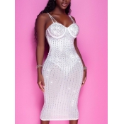 LW SXY Rhinestone See-through Cami Dress